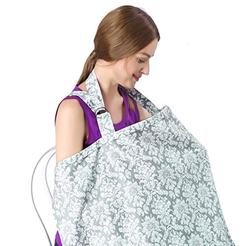 50 OFF Baby Breastfeeding Covers, Soft 100 Cotton Cover Design with Sewn in Burp Cloth for