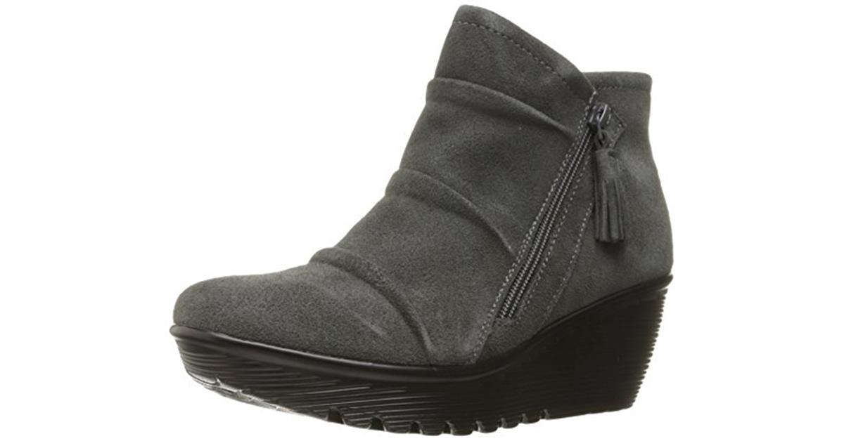 skechers women's parallel curtail twin gore ruched bootie ankle boot