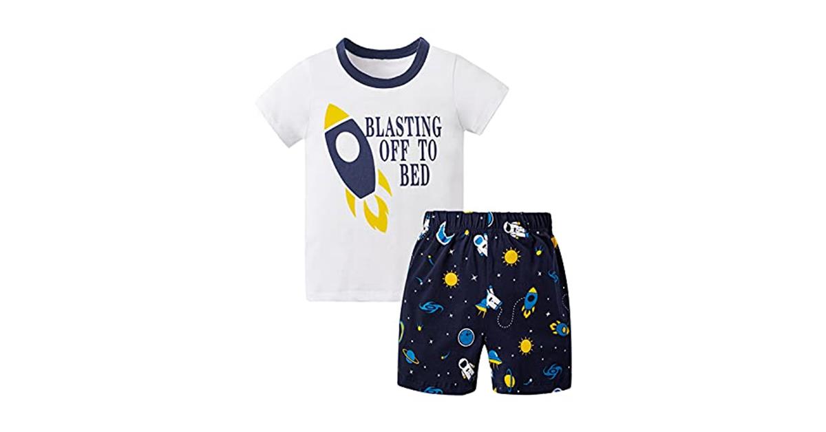 70% OFF Baby Boys 2PCS Outfit Set to The Moon and Short Sleeve Romper ...
